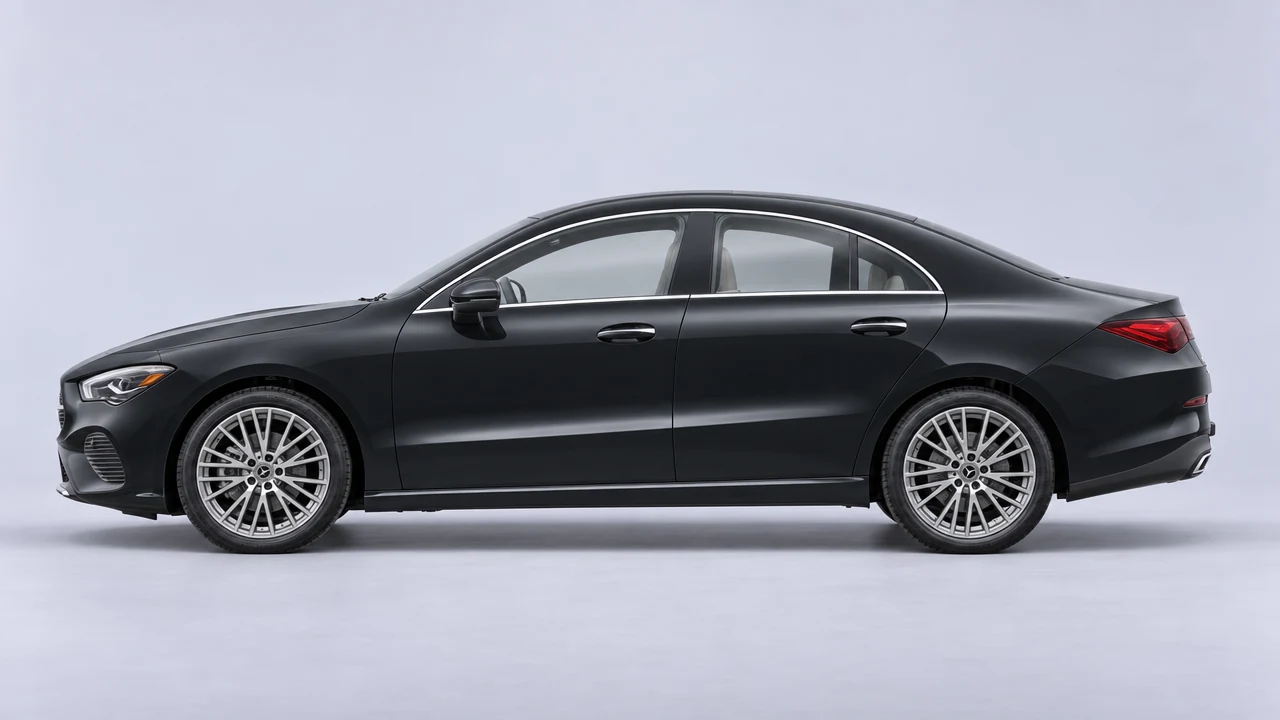 Mercedes-Benz CLA four-door coupe - representative studio visualization, equipment may differ