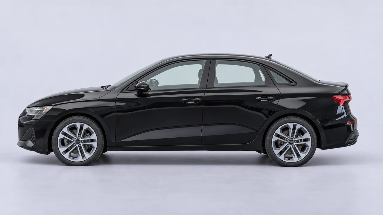 2026 Audi A3 Sedan 40 TFSI quattro S tronic - representative studio visualization, equipment may differ